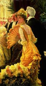 Henri 
            Tissot. The Ball, c.1878. Oil on canvas, 90.2 x 50.2 cm.