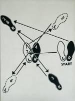 Andy Warhol. <em>Dance Diagram (6),</em> 1962. Casein and pencil on linen, 181.5 x 135.5 cm. Daros Collection, Switzerland. © 2007 Pro Litteris, CH-8033 Zürich