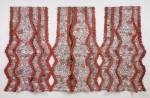 Emiko Nakano. <em>Tsuranari</em> <em>(Range)</em>: <em>Cambodian Letters</em>, 2008. Japanese paper, silk; multilayered weave, clamped shrinking. 67 × 110 in. (170 × 280 cm). Courtesy of the artist.