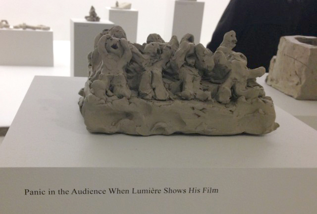 Peter Fischli David Weiss. Suddenly this Overview, 1981-present. Selection from the series of approximately 600 sculptures, undated individual works. Unfired clay, various dimensions from 6 x 7 x 5 cm to 82 x 83 x 5 cm.  Photograph: Natasha Kurchanova.