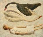 Helen Flockhart. Black Swan, White Swan, 2014. Oil on linen, 90 x 105 cm. © Helen Flockhart.