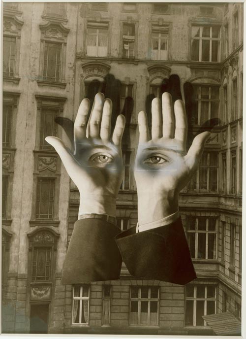 Herbert Bayer, American, b. Austria, 1900-1985. <em>Lonely Metropolitan</em>, 1932, photomontage. Courtesy of The Buhl Collection 