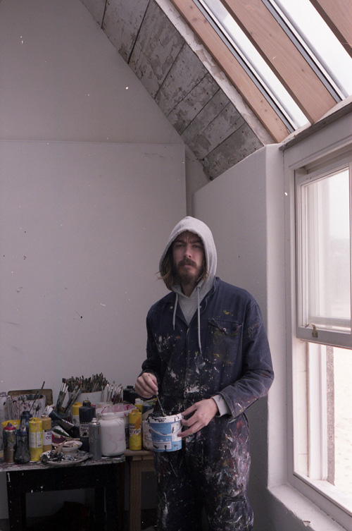 Danny Fox in Patrick Heron's studio, Cornwall, 2015. Photograph: Jack Whitefield.