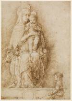 Andrea Mantegna. <em>Virgin and Child with angels</em>, c1490. Pen and ink over traces of black chalk. Copyright the Trustees of the British Museum.