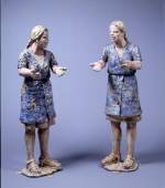 Viola Frey. <em>Double Self,</em> 1978. Ceramic with glazes. Courtesy Artists