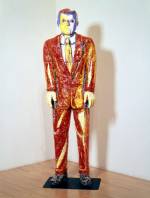 Viola Frey. <em>Fire Suit</em>, 1983. Ceramic with glazes and steel. Collection of San Jose Museum of Art, California, Museum purchase with funds contributed by the Museum