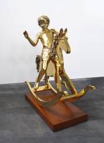 Elmgreen & Dragset. Powerless Structures, Fig. 101, 2013. Sculpture: 24-carat gold plated. Plinth: wood, 152 x 160 x 65 cm (59 7/8 x 63 x 25 5/8 in). Photograph: Holger Hönck.