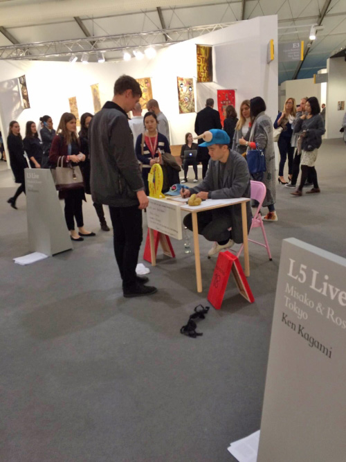 Ken Kagami. L5 Live. Misako & Rosen Gallery, Tokyo. Frieze London 2015. Photograph: Celia White.