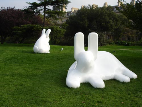 Tom Claassen <em>'Rabbits': Two Rabbits</em>, 2004. Copyright Linda Nylind, courtesy Frieze Art Fair.