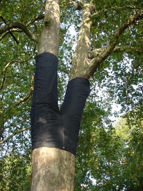 Peter Coffin. <em>Untitled (Tree Pants),</em> 2006. Copyright Linda Nylind, courtesy Frieze Art Fair.