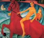 Kuzma Petrov-Vodkin. <em>Bathing the Red Horse, </em>1912. Oil on canvas, 160 x 186 cm. The State Tretyakov Gallery, Moscow © State Tretyakov Gallery, Moscow