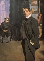 Léon Bakst. <em>Portrait of Sergei Diaghilev with His Nanny,</em> 1906. Oil on canvas, 161 x 116 cm. The State Russian Museum, St Petersburg. Photograph © The State Russian Museum, St Petersburg 