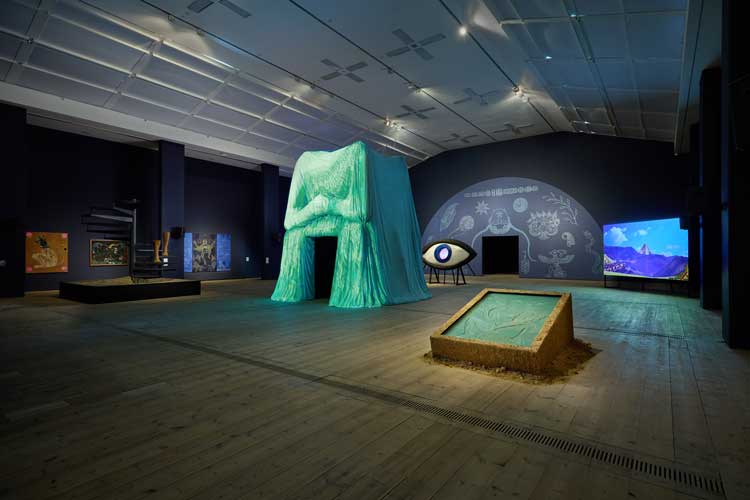 Chitra Ganesh: Journey to the Great Below, installation view, Baltic Centre for Contemporary Art, Gateshead, 2026. Photo: Tom Carter © 2026 Tom Carter & Baltic Centre for Contemporary Art.