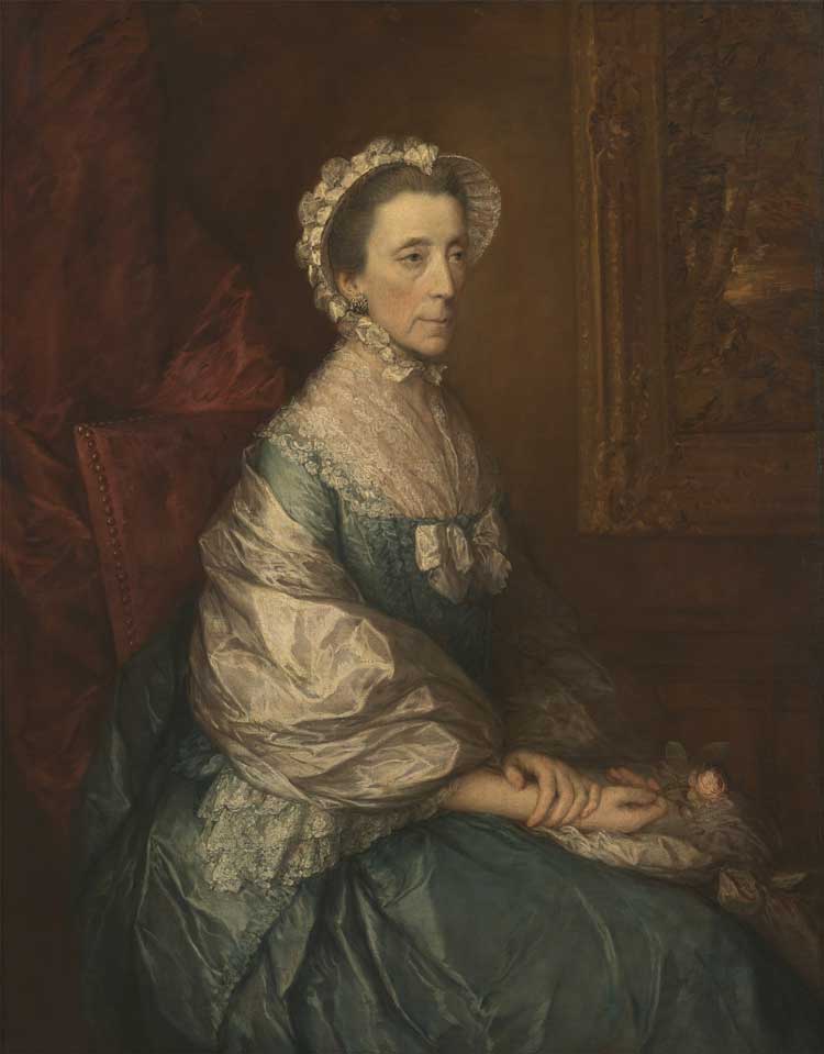 Thomas Gainsborough. Mary, Duchess of Montagu, c1768. Oil on canvas, 49 1/4 × 39 1/2 in (125.1 × 100.3 cm). Duke of Buccleuch, Bowhill House, Scottish Borders. Photo courtesy The Buccleuch Living Heritage Trust.