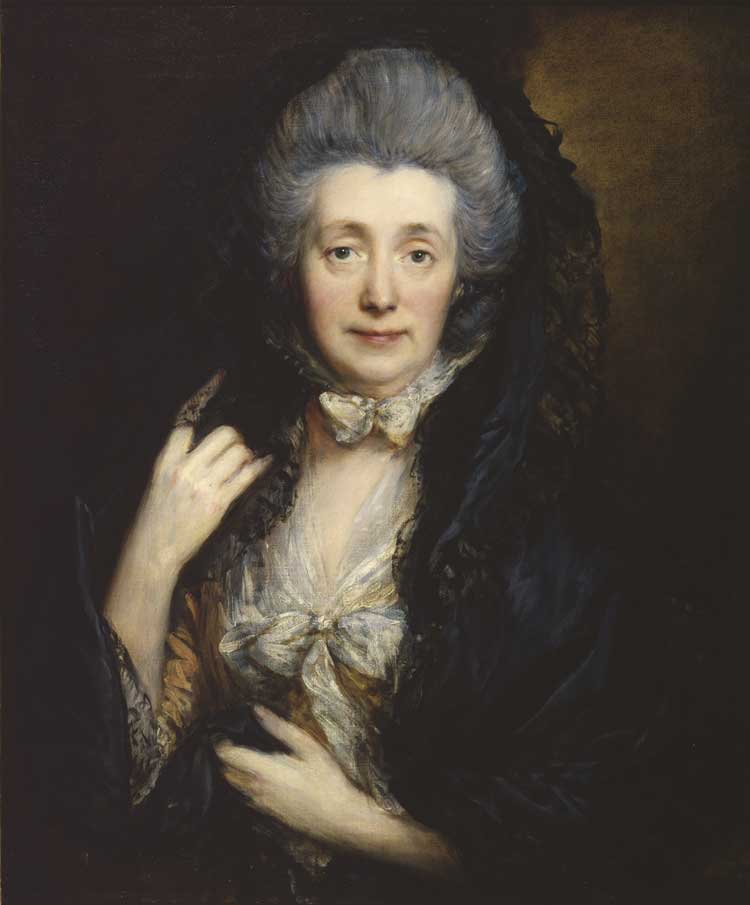 Thomas Gainsborough. Margaret Gainsborough, c1778. Oil on canvas, 30 3/16 × 25 1/8 in (76.6 × 73.8 cm). The Courtauld, London © The Courtauld / Bridgeman Images.