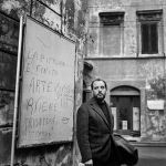 Alberto Greco during a live event in Rome, 1962. Photograph by Claudio Abate. Collection / Archive Galería del Infinito © Archivio Claudio Abate. © Photo Claudio Abate. © Courtesy of Alberto Greco's estate.