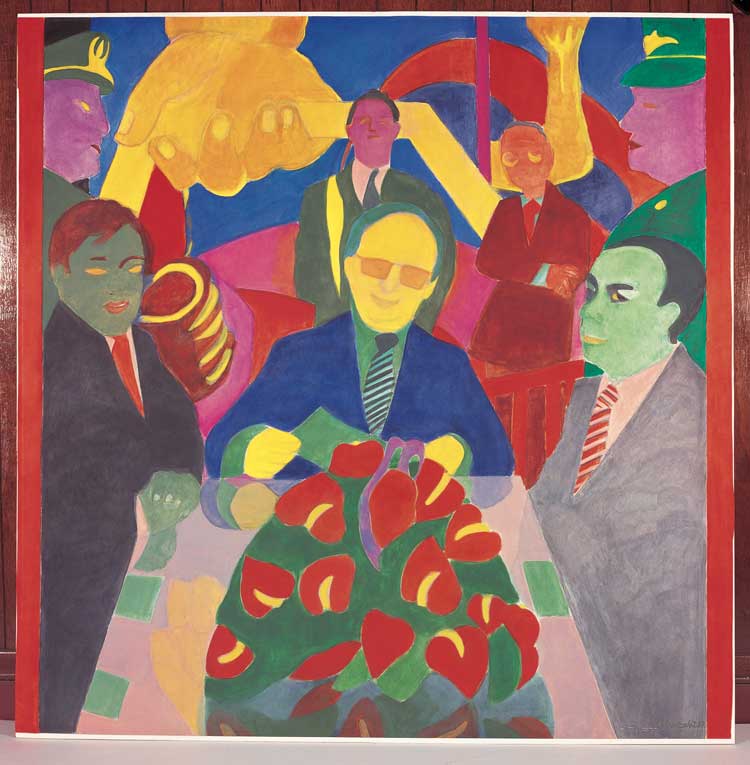 Beatriz González, Señor presidente, qué honor estar con usted en este momento histórico (Mr President, What an Honor To Be with You at This Historic Moment), 1987. Casas Riegner, Bogotá. © Beatriz González. Courtesy the artist.