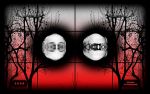 Gilbert & George, School Playground, 2008. 74 13/16 x 118 ⅞ in. (190 x 302 cm). © Gilbert & George. Courtesy White Cube.