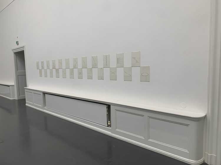 Ilse Garnier: a e i o u. Installation view, Badischer Kunsterverein. Photo: Bronac Ferran.