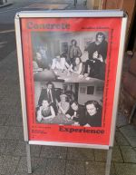 Poster for Concrete Experience at Badischer Kunstverein showing excerpt from Liliane Lijn’s Power Game, 1974; **Photo: Neil Gulliver. Courtesy the Artist and Rodeo Gallery, London / Piraeus. Installation view. Photo: Bronac Ferran.