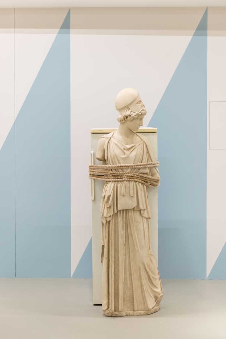 Jimmie Durham, Ghost in the Machine, 2005. Installation view. Image courtesy Biennale Gherdëina 8.