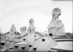 Anonymous. Chimneys and roof terrace of Casa Milà, 1906-1916.  
Print from a glass plate negative, 13  ×  18 cm. Barcelona. Photo © Arxiu Fotogràfic Centre Excursionista de Catalunya.