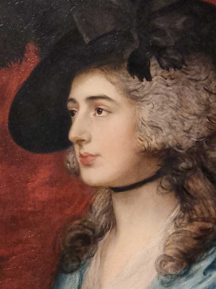 Thomas Gainsborough. Mrs Siddons, 1785 (detail). Oil on canvas, 126 × 99.5 cm. The National Gallery, London. Photo: Juliet Rix.