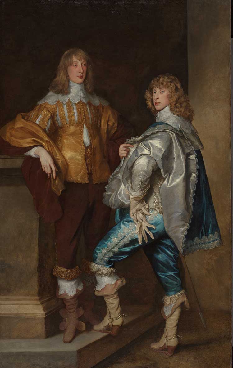 Anthony van Dyck. Lord John Stuart and his Brother, Lord Bernard Stuart, about 1638. Oil on canvas, 237.5 x 146.1 cm. The National Gallery, London. Bought, 1988. © The National Gallery, London.