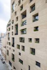 Lina Ghotmeh, Stone Garden apartment block, Beirut, 2011-20. Photo: © Iwan Baan.