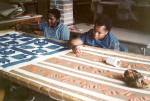 Leola Pettway and Qunnie Pettway working at the Freedom Quilting Bee. Courtesy Souls Grown Deep Foundation and Alison Jacques Gallery, London.