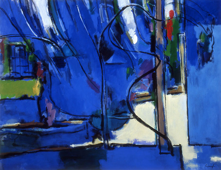 Craig Gough. Arrangement in Blue, 2004. Acrylic on linen, 152 x 198 cm. Private collection New York. © the artist.