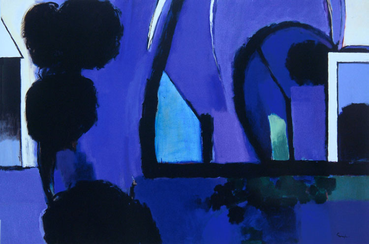 Craig Gough. Blue Space 3, 2007. Acrylic on canvas, 183 x 274 cm. © the artist.
