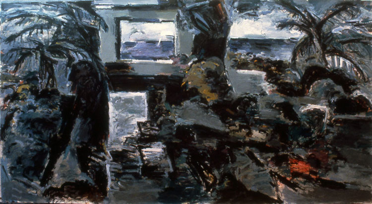 Craig Gough. Sandringham No 23, 1983-4. Acrylic on paper on canvas, 152 x 305 cm. Private collection. © the artist.