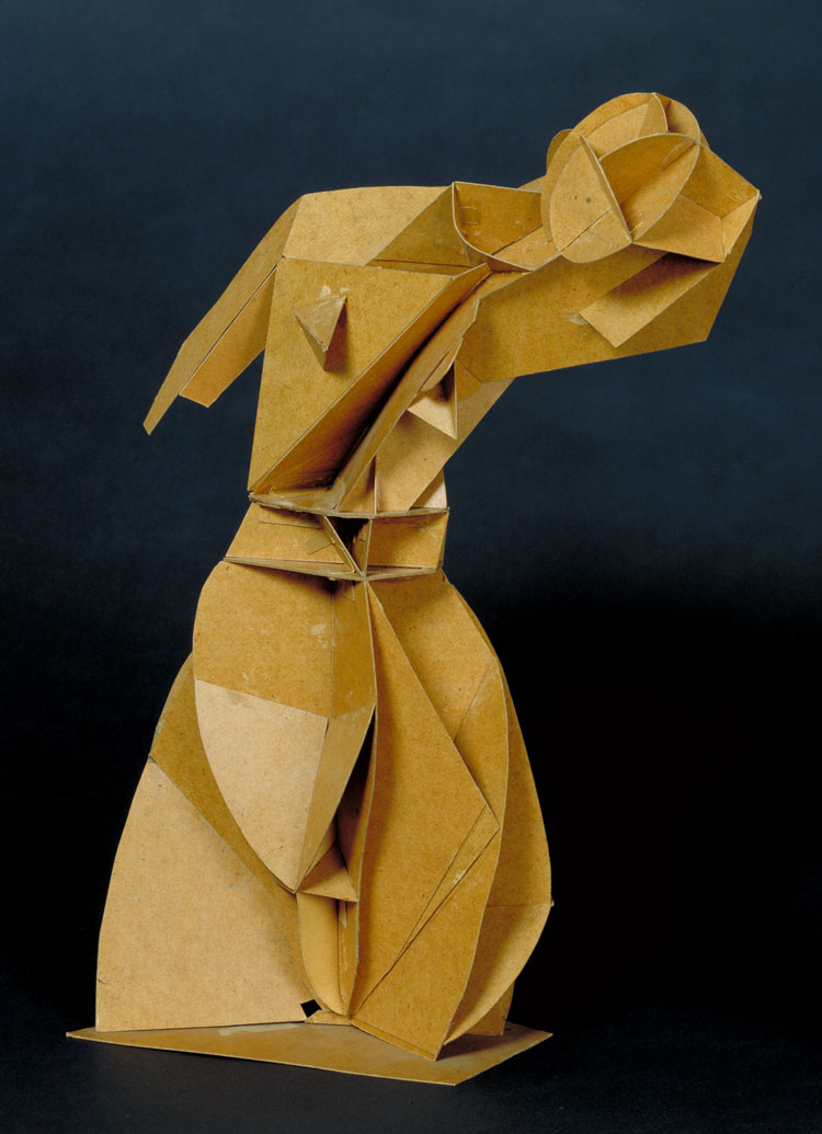 Naum Gabo. Model for Constructed Torso, 1917, reassembled 1981. Cardboard, 39.5 x 29 x 16 cm. The Work of Naum Gabo © Nina & Graham Williams / Tate, 2019.