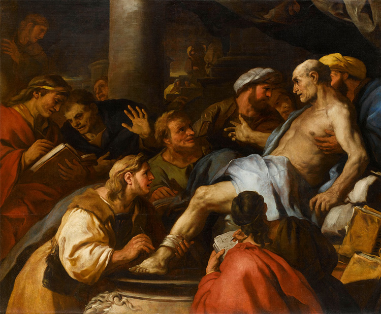 Luca Giordano, The Death of Seneca, 1684-85. Oil on canvas, 155 x 188 cm. Paris, Musée du Louvre, Département des Peintures © RMN-Grand Palais/Stéphane Maréchalle.