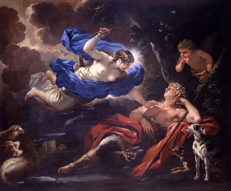 Luca Giordano, Diana and Endymion, 1675-80. Oil on canvas, 203 x 246 cm. Museo di Castelvecchio, Verona, Italy. © Verona, Museo di Castelvecchio, Archivio fotografico. Photo Umberto Tomba, Verona.