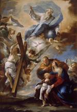 Luca Giordano, Holy Family with the Symbols of the Passion, c1660. Oil on canvas, 430 x 270 cm. Museo di Capodimonte, Naples, Italy © Photo Ministry of Cultural Heritage and Activities / Museo e Real Bosco di Capodimonte.