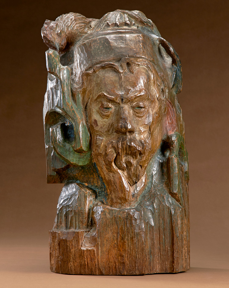 Paul Gauguin, Bust of Meyer de Haan, 1889. Oak, carved and painted, 58.4 × 29.8 x 22.8 cm. © National Gallery of Canada