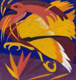 Natalia Goncharova. Harvest: The Phoenix, 1911. Oil paint on canvas, 92 x 97.5 cm. State Tretyakov Gallery, Moscow. Bequeathed by A.K. Larionova-Tomilina, Paris 1989. © ADAGP, Paris and DACS, London 2019.