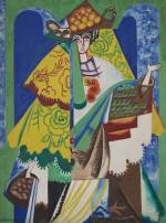 Natalia Goncharova. Orange Seller, 1916. Oil paint on canvas, 131 x 97 cm. Museum Ludwig. © ADAGP, Paris and DACS, London 2019.