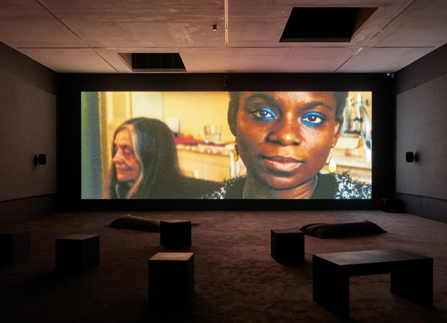 Beatrice Gibson. Deux Soeurs Qui Ne Sont Pas Soeurs (Two Sisters who Are Not Sisters). Crone Music installation view, Camden Arts Centre, 2019. Copyright Beatrice Gibson. Photo: Luke Walker.