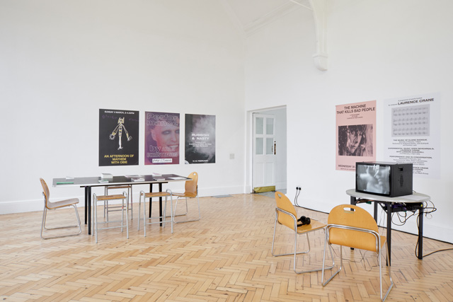 Beatrice Gibson. Crone Music, installation view, Gallery 3, Camden Arts Centre, 2019. Photo: Luke Walker.