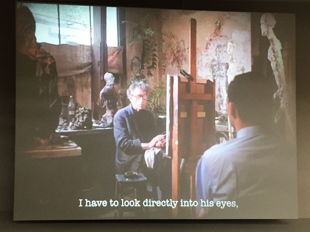 Filmmaker Ernst Scheidegger. Alberto Giacometti, 1966. 28 min, excerpt: 16 min, 5 sec. © Stiftung Ernst Scheidegger-Archiv, Zurich, and Künstler-Videodokumentation Peter Münger, Zurich. Film edit courtesy Tate, London. Photograph: Jill Spalding.