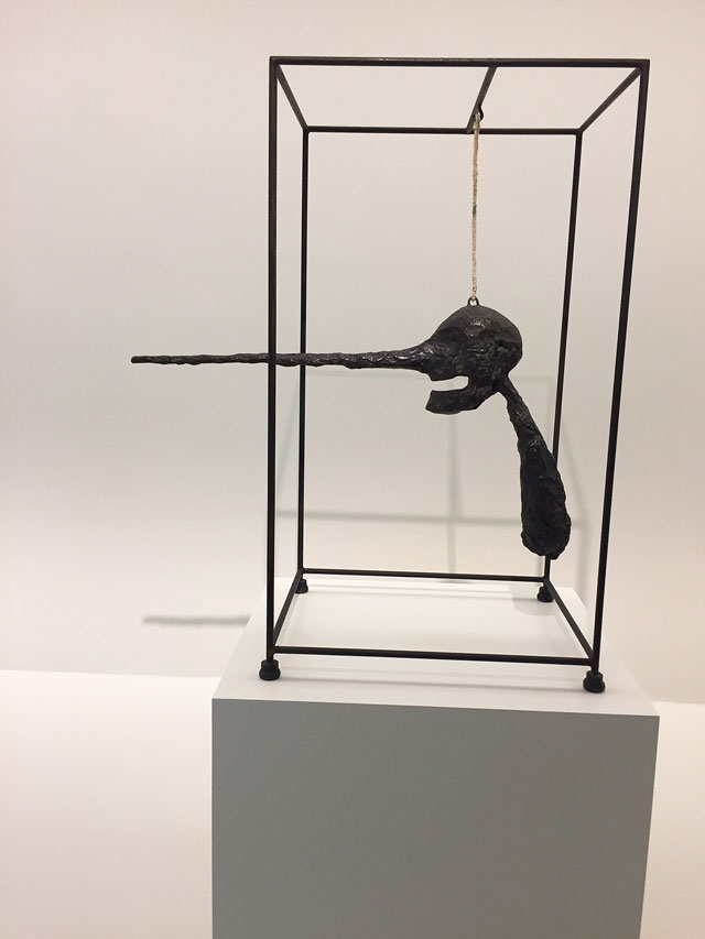Alberto Giacometti. The Nose, 1949 (cast 1964). Bronze, wire, rope, and steel, edition 5/6, 31 7/8 x 28 1/8 x 15 1/2 in (81 x 71.4 x 39.4 cm). Solomon R. Guggenheim Museum, New York. Photograph: Jill Spalding.