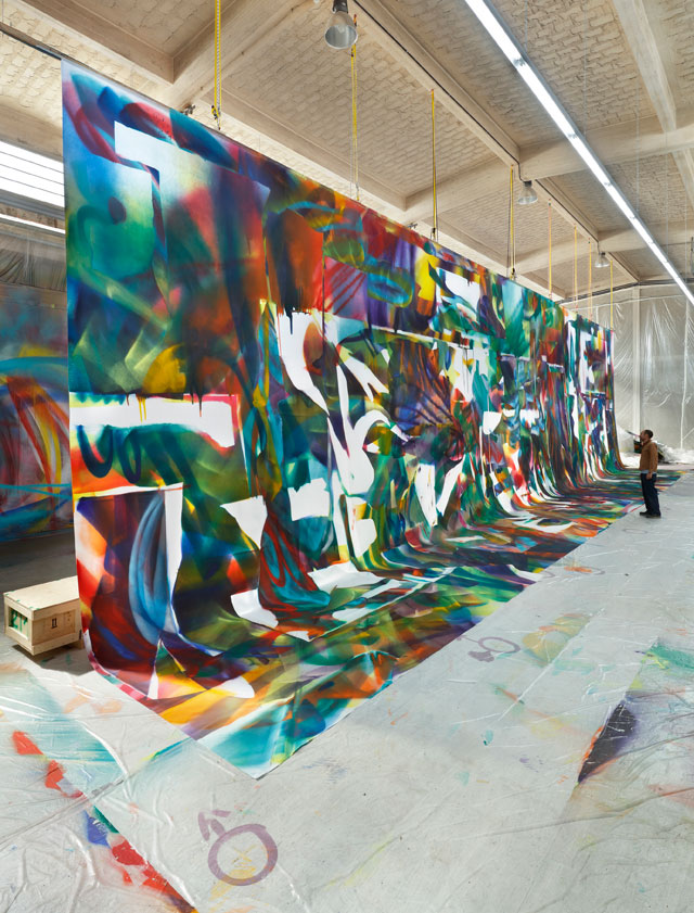 Studio of Katharina Grosse, Berlin, 2018.