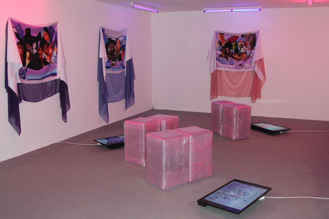 E Jane, Lavendra, installation view at Kelvin Hall. Photograph: David Gibson.