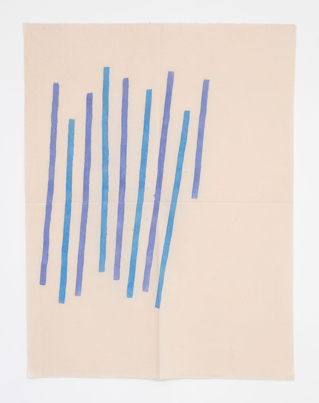 Giorgio Griffa. Obliquo, 1979. Acrylic on canvas, 281 x 241cm. Courtesy Archivio Giorgio Griffa and Casey Kaplan, New York.