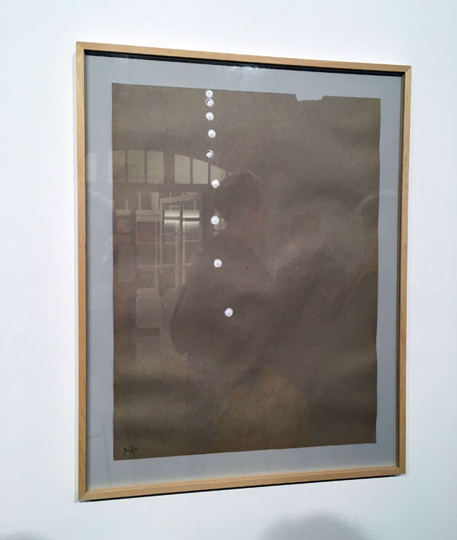 Giorgio Griffa. Paper, 1968. White tempera on paper, 60.5 x 45.5 cm. Photograph: Veronica Simpson.