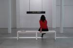 Shilpa Gupta. Untitled, 2008-09. Motion Flapboard, 20 min loop. 180 x 21.8 x 25 cm (70.9 x 8.3 x 10 in).