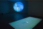 Shilpa Gupta. Untitled, 2006. Video projection with sound and drawing on floor, 8 min loop.
